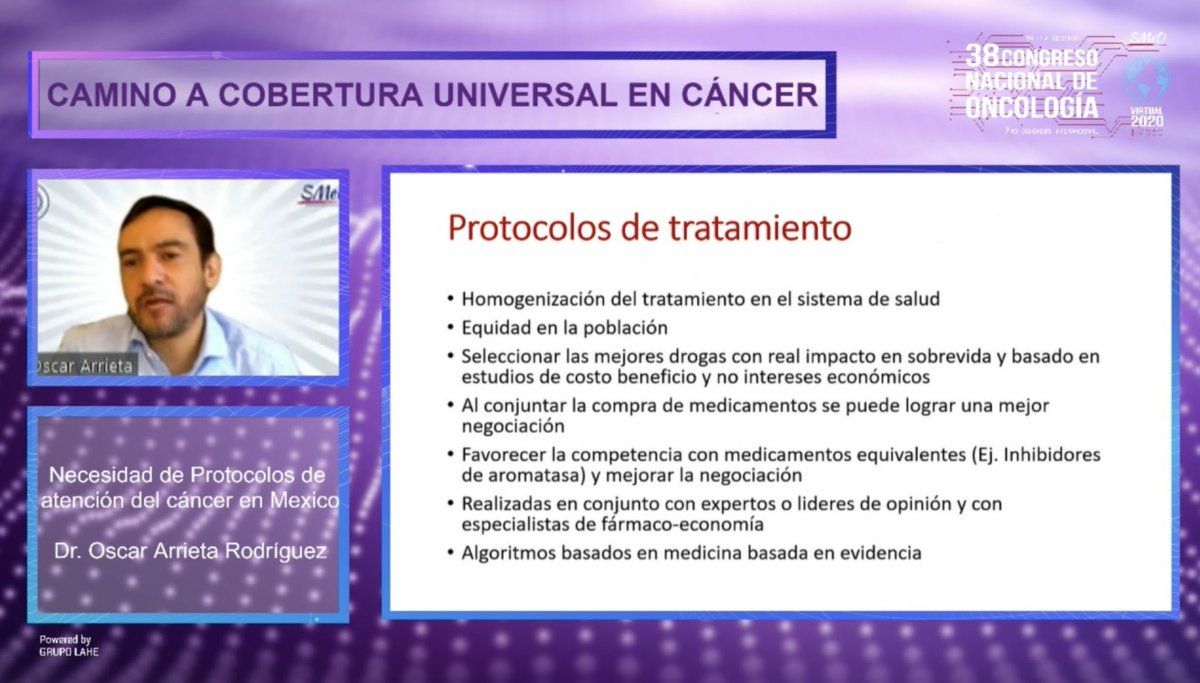 drcoronacruz's tweet photo. 5. Protocolos de atención, @ogarrieta con el ejemplo de cáncer de pulmón #SMEO2020 
- Prevención 
- Educación médica en oncología
- Asegurar acceso a tratamientos
- Protocolos basados en evidencia y no en intereses económicos 
- Fomentar investigación clínica independiente https://t.co/KCDnsyBiUT