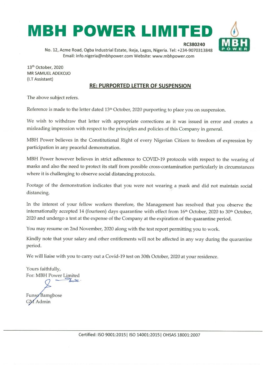MbhPower's tweet photo. @shununemploymen @majaaglobal @instablog9ja The attention of The Management of MBH Power has been drawn to misinformation currently circulating on social media

We trust our reply clarifies the position.

Stay safe and God bless. https://t.co/LfaJa3GV8z
