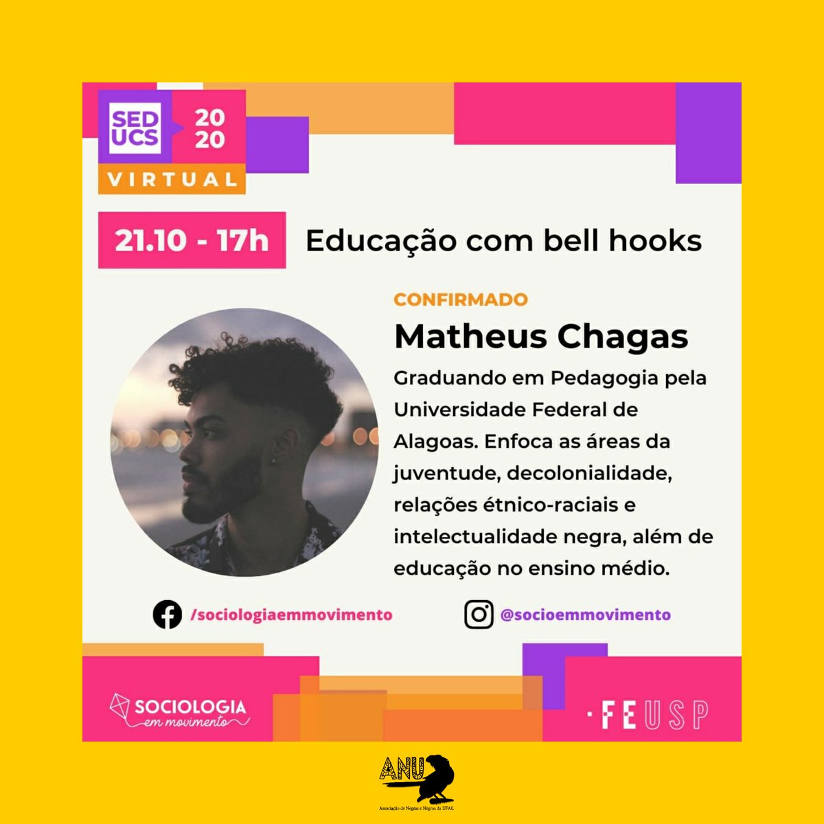 anuufal's tweet photo. Atividade da SEDUCS 2020, com participação do Matheus (@gayninjarights), membro da ANU.

A programação completa do evento, o link para inscrição e mais informações vocês podem ver no perfil @socioemmovimento no Instagram (endereço no card). https://t.co/CxCKIj30KG