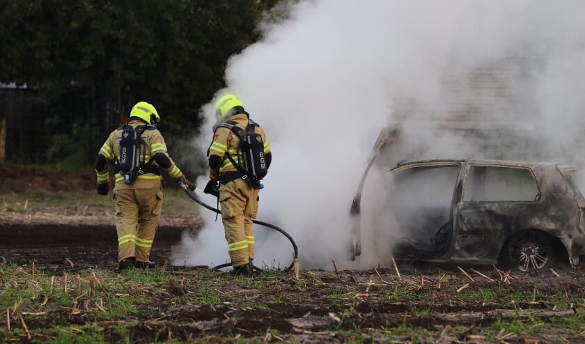 Crossauto volledig uitgebrand in Harskamp [HARSKAMP] Op de Pijnenburgweg in Harskamp is zaterdagmiddag rond 17.30 uur een crossauto volledig uitgebrand.