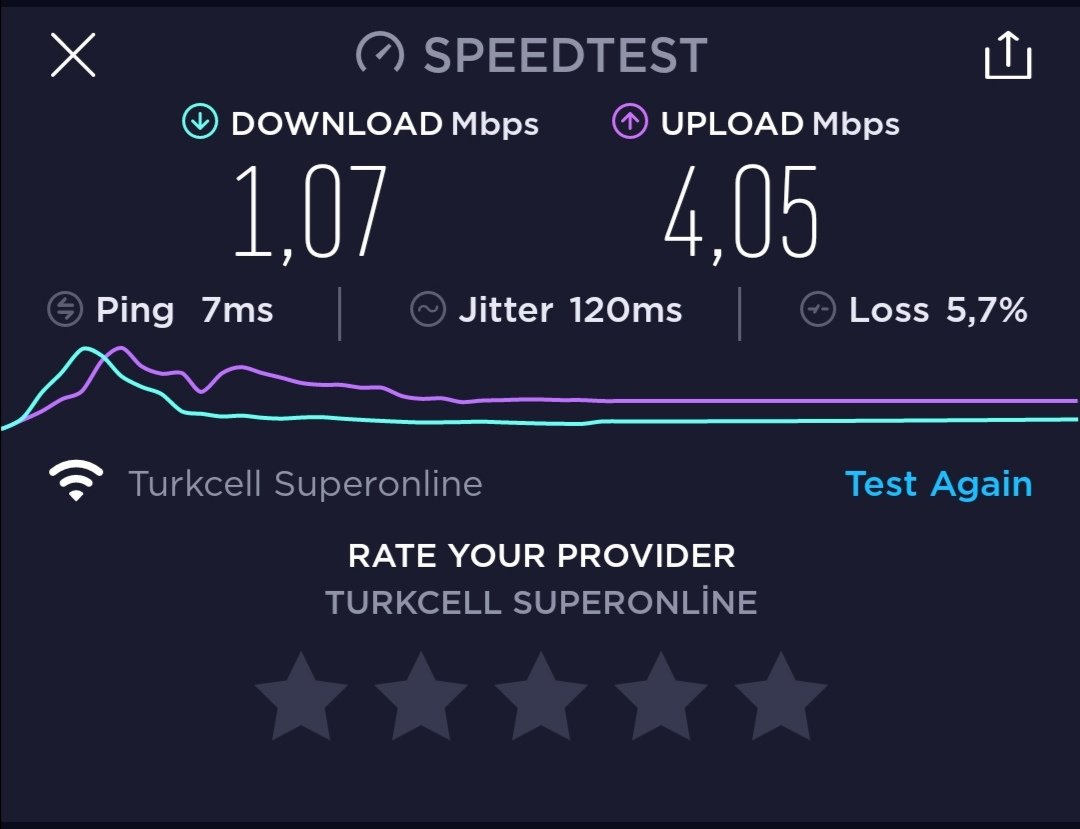 ekremduman's tweet photo. 100 Mbps mi demiştiniz? @TurkcellHizmet @Turkcell https://t.co/1PeQ2viYMQ