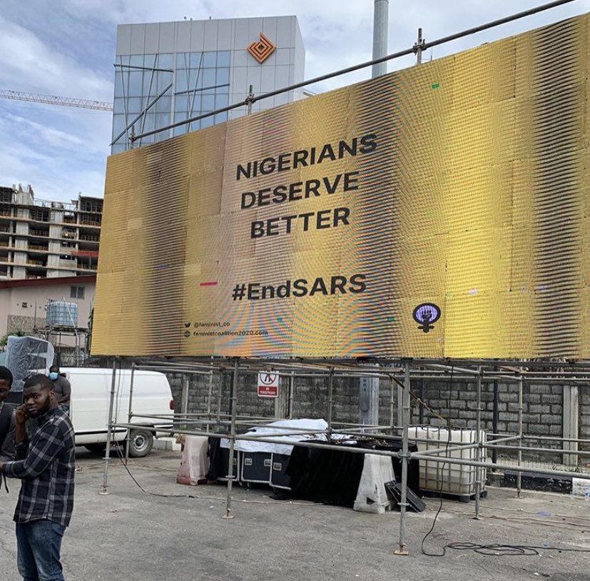 ebelee_'s tweet image. Our aunty that asked for banner at lekki toll, we got billboard, hope you can manage this one 🙂 #EndSARS