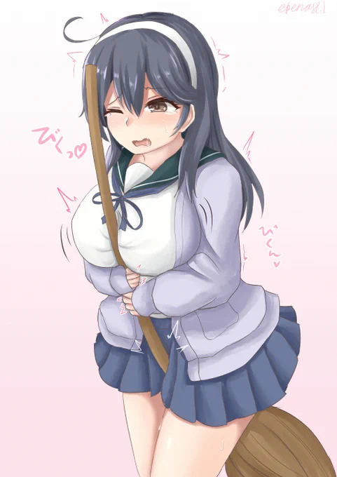 ハロウィンも近いのでほうきでトんでる潮ちゃん+50min
#艦これ版深夜の真剣お絵描き60分一本勝負
#艦これ版真剣お絵描き60分一本勝負_20201017 