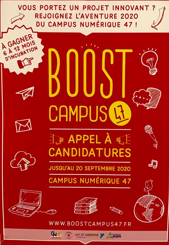 Le @boostcampus47 est terminé !  Les lauréats seront incubés au @campusnum47 #Agen pour 3 à 12 mois !
L’agence est fière d’animer cet incubateur pour l’année à venir ! 
👏👏👏🏆

<a href="/carolemaurage/">🌴 Carole Maurage</a> &amp; @LemoineConseil 
Merci @damienbizot pour ta confiance 🙏