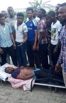 Gegeloveswin's tweet photo. @ikhide This is Peter a student of Uniport shot by Sars during a peaceful protest against an illegal policy put in place by then VC Lale, the VC gave the go-ahead to Officers to kill anyone that they are not students but hoodlums. #JusticeforPeter #ProsecuteLale https://t.co/4IZ0woxclI