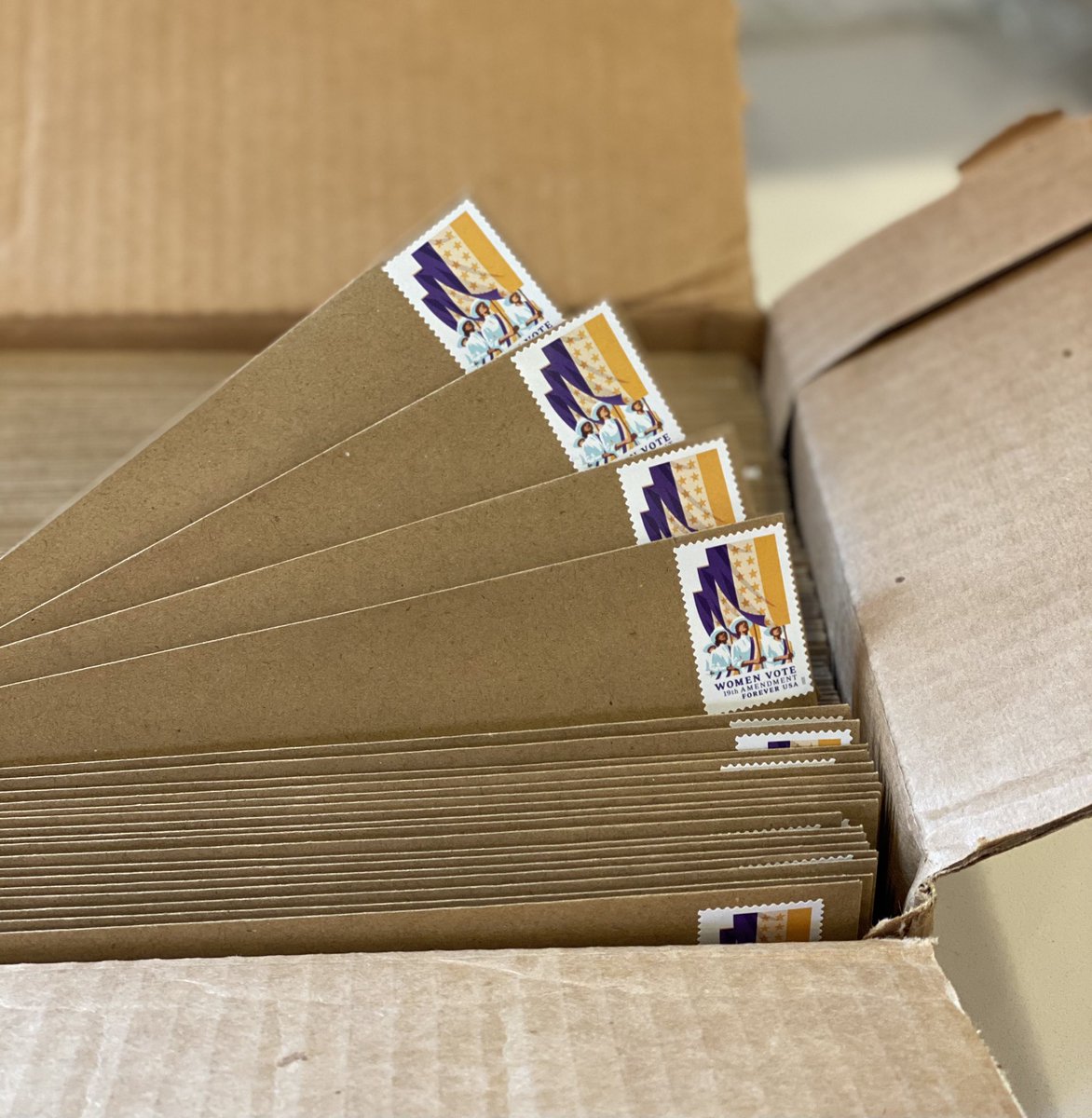msladden's tweet photo. Today’s the day - 300 letters on their way to help get out the vote! #TheBigSend @votefwd https://t.co/N5NX18cZNG