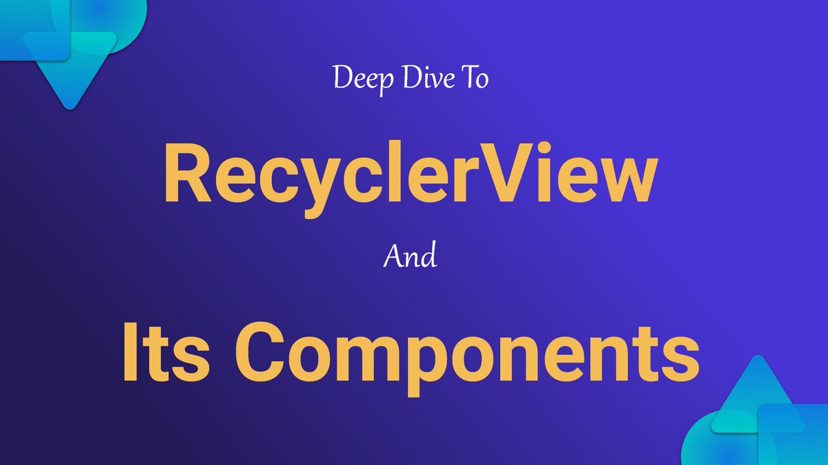 codewithaks's tweet image. Hey guys, check out my new blog on Deep Dive To RecyclerView and Its Components.
Kindly go through the link:
Blogspot: codedith.blogspot.com/2020/10/deep-d…
Medium: medium.com/@codedith/deep…
Do Support for more.
#Android #codedith #codeflaw #Java #Kotlin
