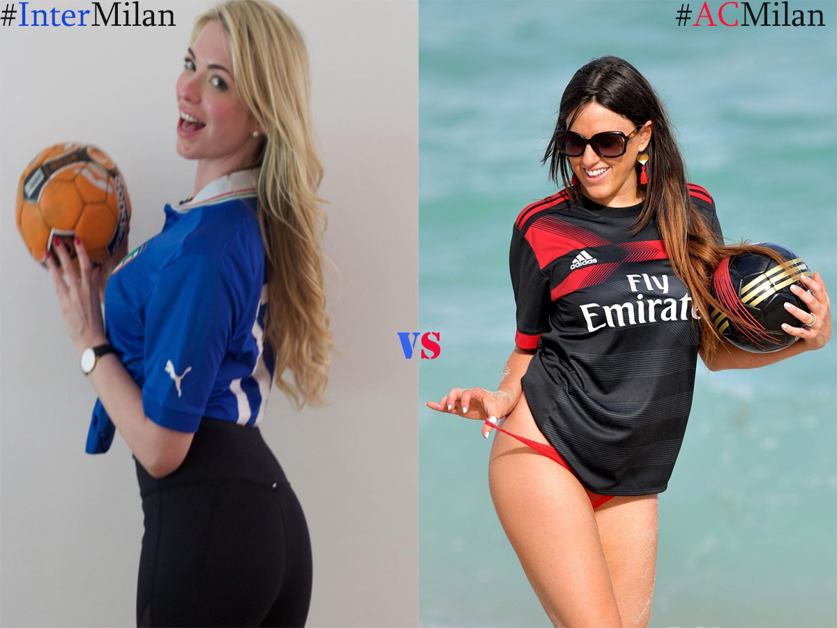 LoveDGame8's tweet photo. 🏆⚽️🏆⚽️🏆 #SerieA #SerieAxESPN ⚽️🏆⚽️🏆⚽️
😍🥰😘😚😙 #BeautyfromItaly of the day 😙😚😘🥰😍
#BABEBattle @ClaudiaRomani for @acmilan VS @april_summerz for @Inter

Its the #MilanDerby #DerbyMilano #MILINT #ACMilan #InterMilan #ForzaMilan It's the #MilanDerby #DerbydellaMadonnina https://t.co/V9Q7m75MNR