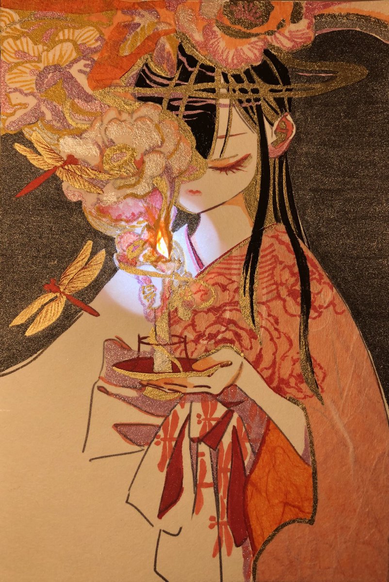 「「 くるい咲き 」 」|紫昏たうのイラスト