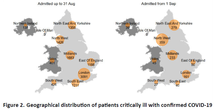 Geographical patterns have reversed and the surge in cases is currently hitting hospitals in the north of England much harder. Some ICUs have already re-opened temporary ICU beds. We must be sensitive to this. We cannot allow these regional differences to divide us. 17/18