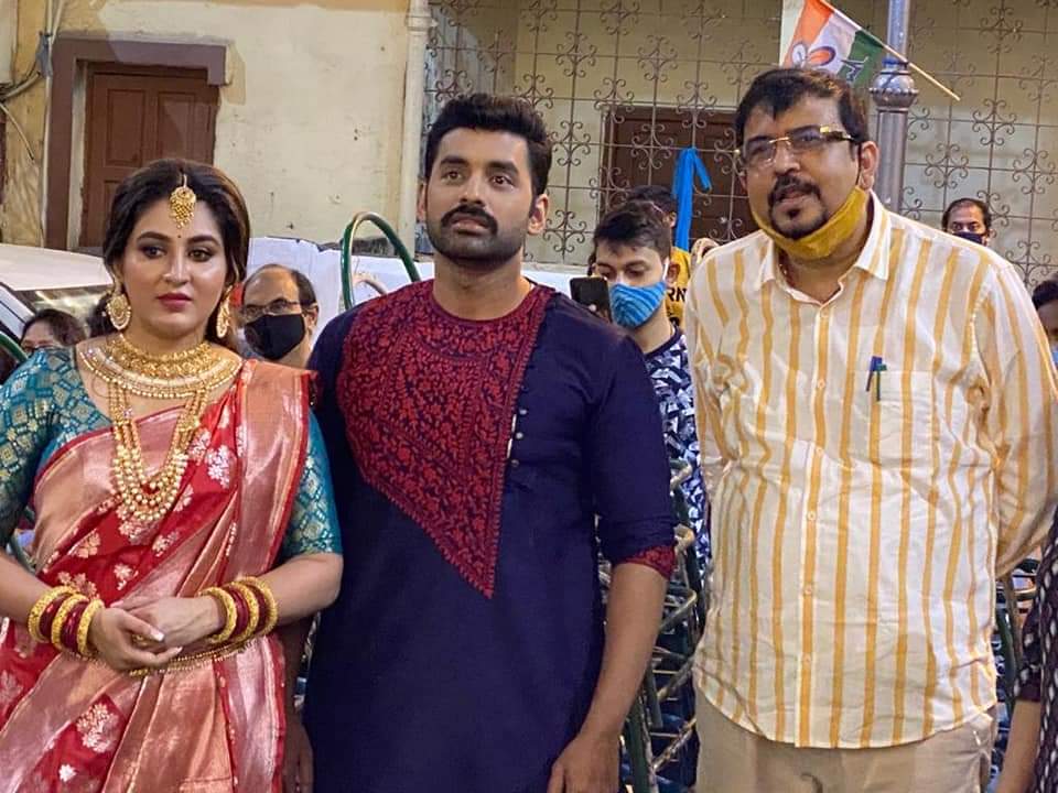 Now_Ent_India's tweet photo. @AnkushLoveUAll &amp; @Love_Oindrila Exclusive at Sree Bhumi Durga Puja 2020
#TollywoodNow https://t.co/iZqKSKULqb