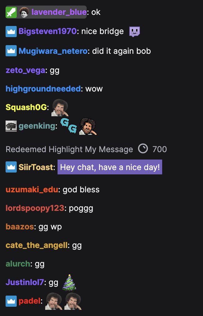 John Bull Bob Ross Twitch Chat Is So Wholesome T Co Tuah8uxfmj Twitter