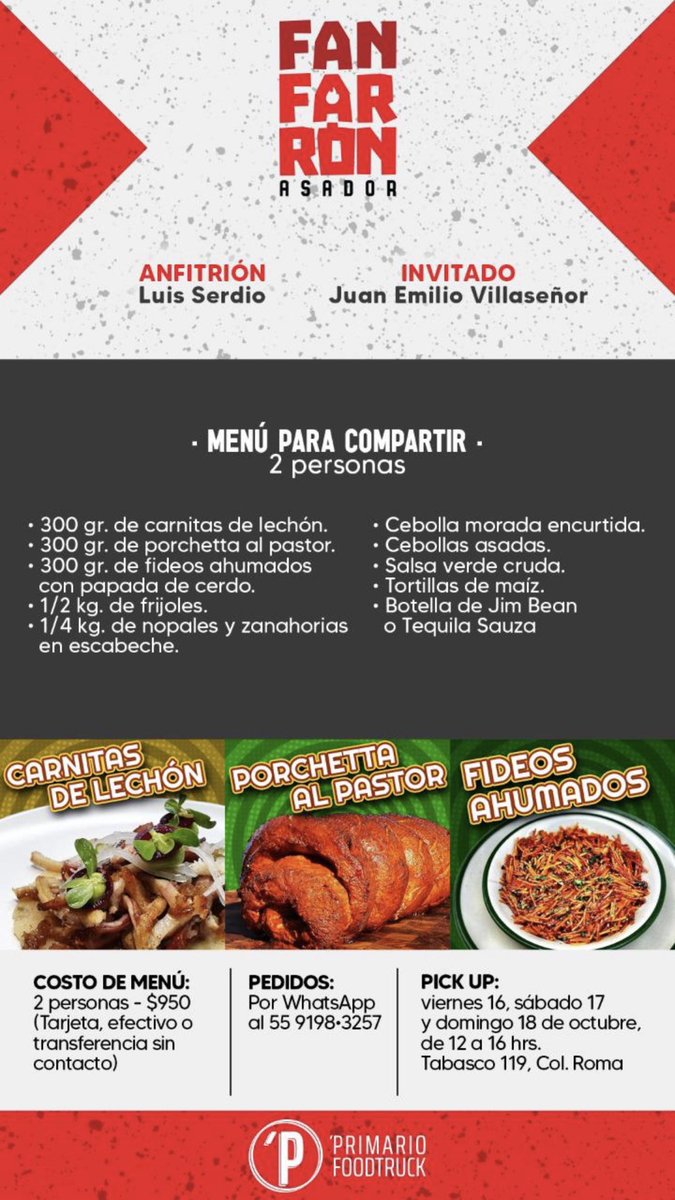 copasycorchos's tweet photo. Este fin de semana los deliciosos sabores de @lacocinoteca en la CDMX como invitados de @primariomx.
Pickup Tabasco 119, Col. Roma #Fanfarron 
#LaCocinotecaEnCDMX https://t.co/TJP0F3Njgp