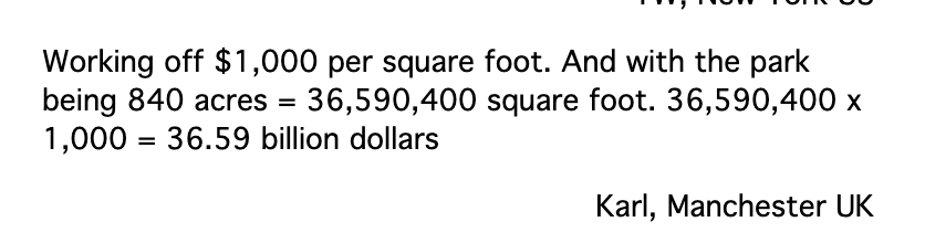 Let's have a look at the other answers submitted on that Guardian page. Turns out that two other people did very similar calculations, but without the math error. One answer is above the one Google picks, one below.