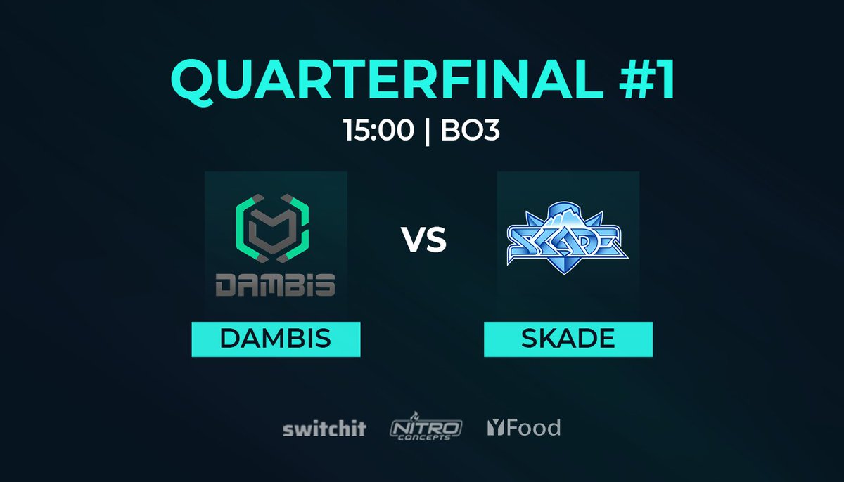 The first quarter-final between Dambis and SKADE starts in just 10 minutes. There will be a lot of going on so you can't miss it!