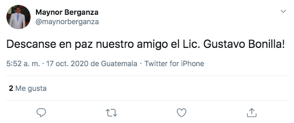JRamos_PN's tweet photo. Se informa sobre la muerte del Gustavo Bonilla, decano de la Facultad de Derecho de la Usac y exmagistrado de la CSJ. @PublinewsGT https://t.co/a1G5Jymvxy