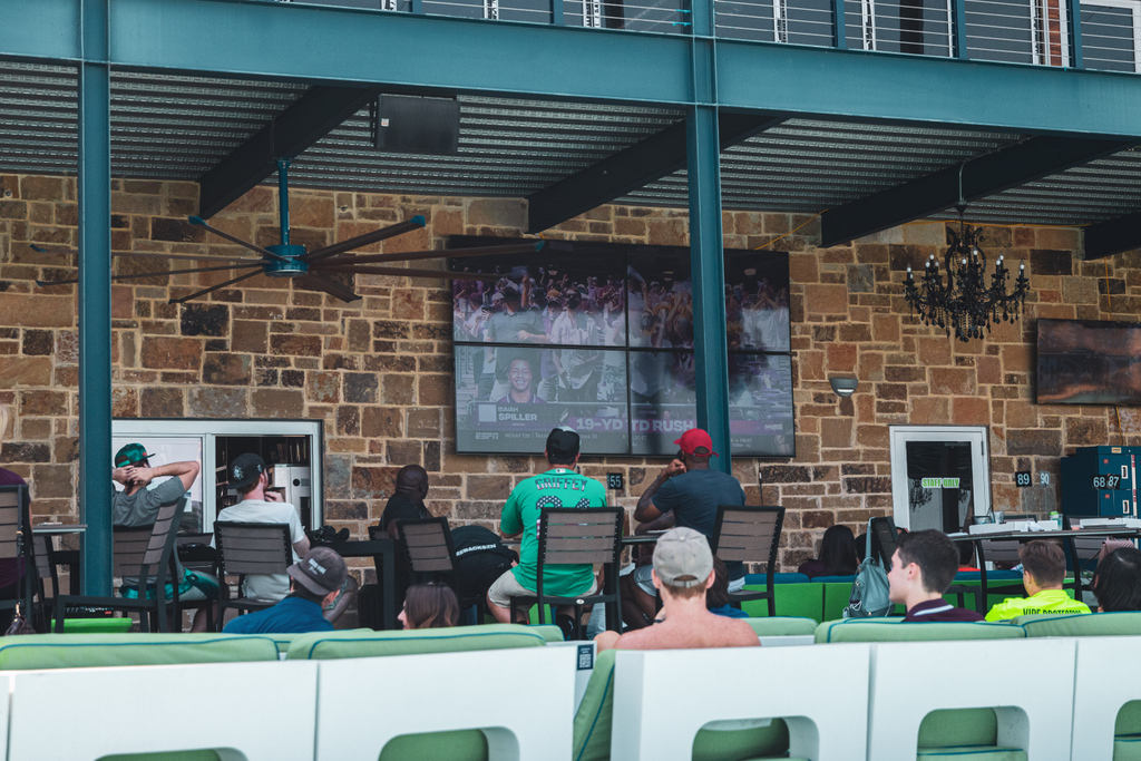 Need a spot to watch your favorite NFL team! We've got plenty of outdoor couch space and a 12 foot TV!! ⁠
⁠
AND IT'S FREE ADMISSION!!!