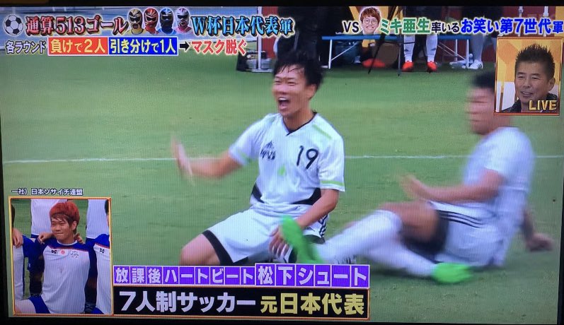 放課後ハートビート 松下シュート 炎の体育会tv サッカー対決 亜生キャプテン率いる芸人軍団 全員で取ったゴールです でも負けたの悔しいぃ もっと元代表選手のマスクを脱がせたかったー ご覧くださり有難うございました また1つ 放課後ハートビート 松下シュート 炎の体育会tv サッカー対決 亜生キャプテン率いる芸人軍団 全員で取ったゴールです でも負けたの悔しいぃ もっと元代表選手のマスクを脱がせたかったー ご覧くださり有難うございました また1つ