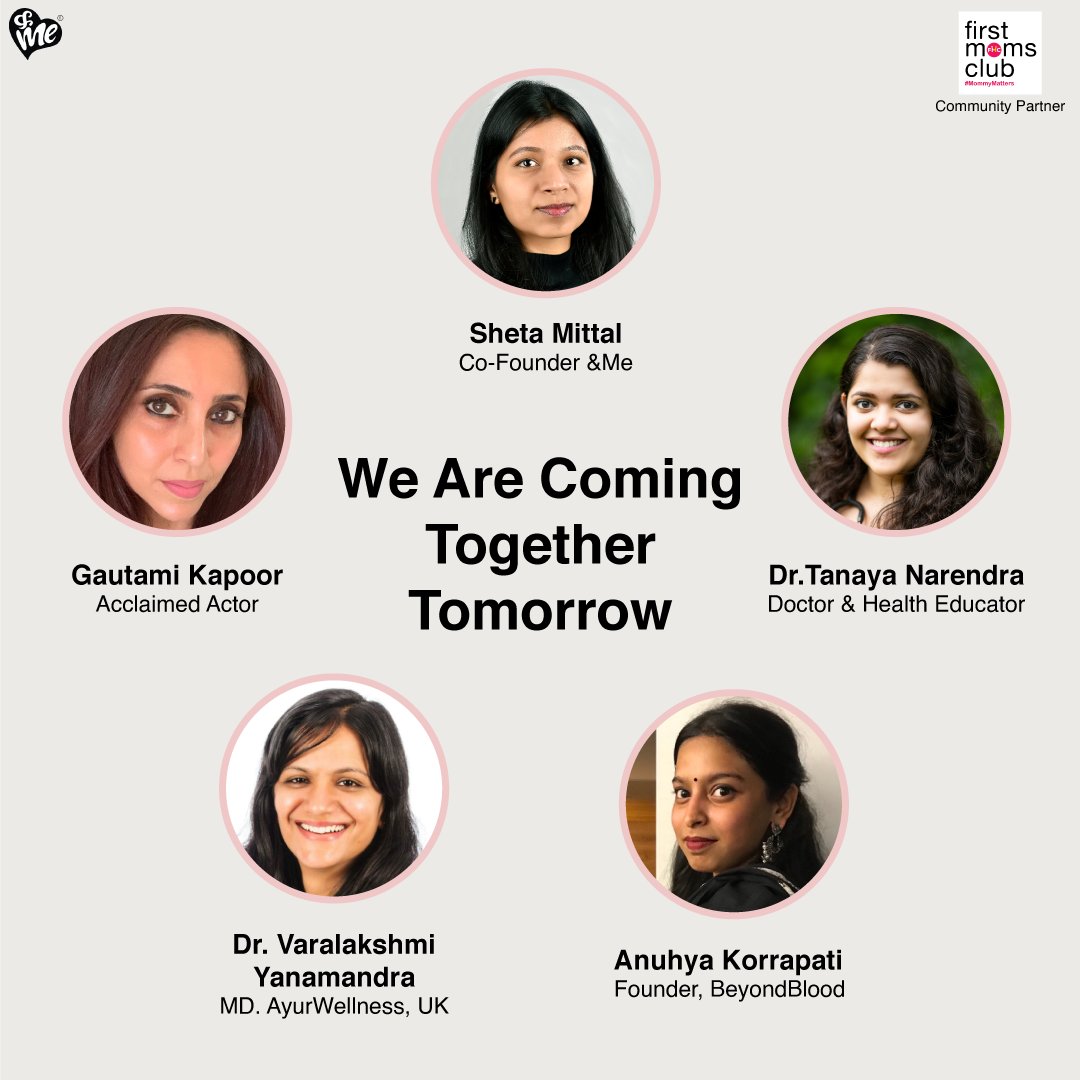 We are coming together tomorrow at 4pm for the big reveal and to break a big taboo with @gautamikapoor @dr_cuterus @drvaralakshmi @unburnt_khaleesi @shetamittal @firstmomsclub
Join us tomorrow in this webinar to know what it is! Register now! bit.ly/319wvlK
#1DayToGo