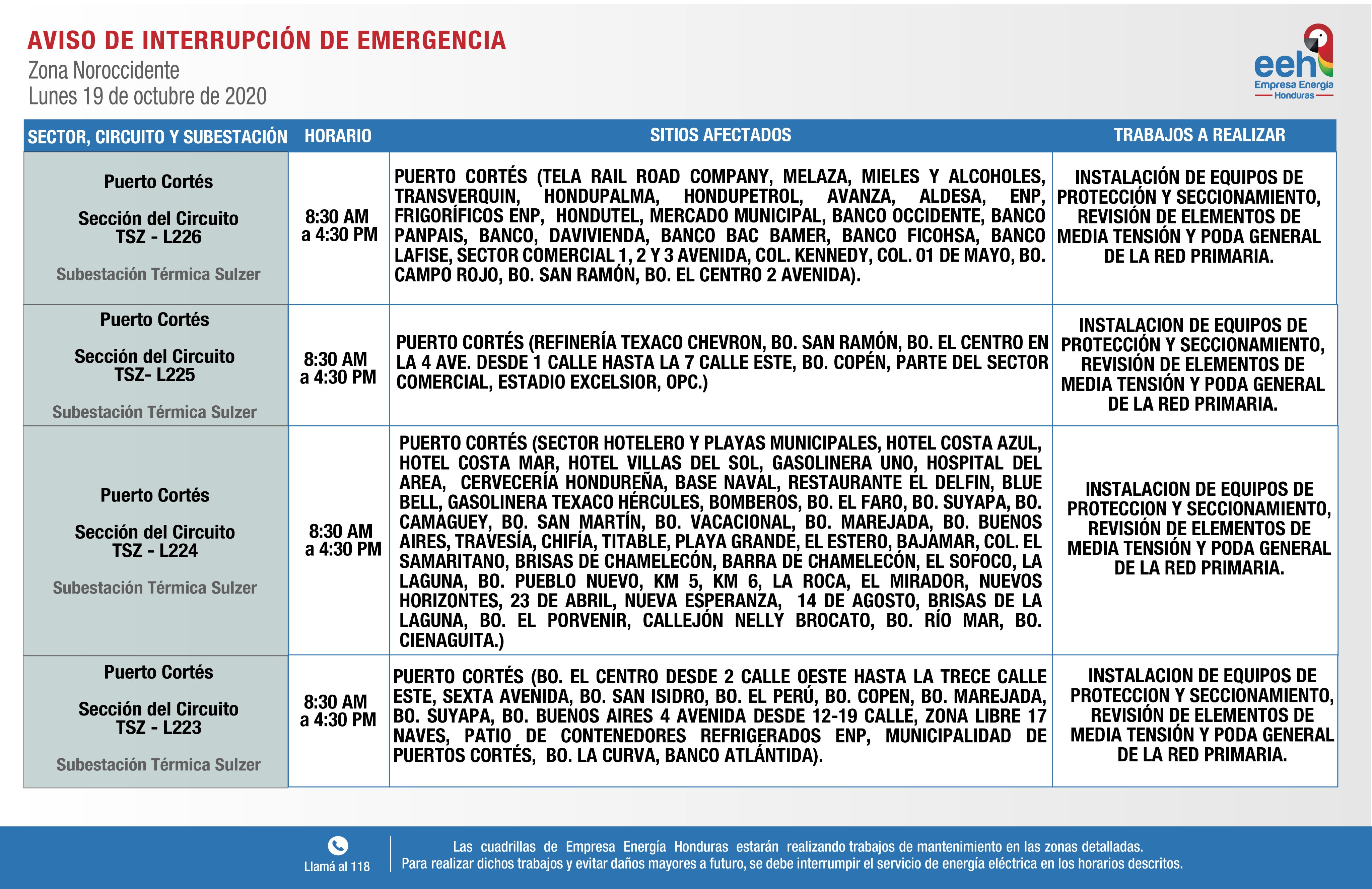 div id='DTElementID-22639280' class='Kicker'>Sectores de Honduras sin  electricidad el lunes 27