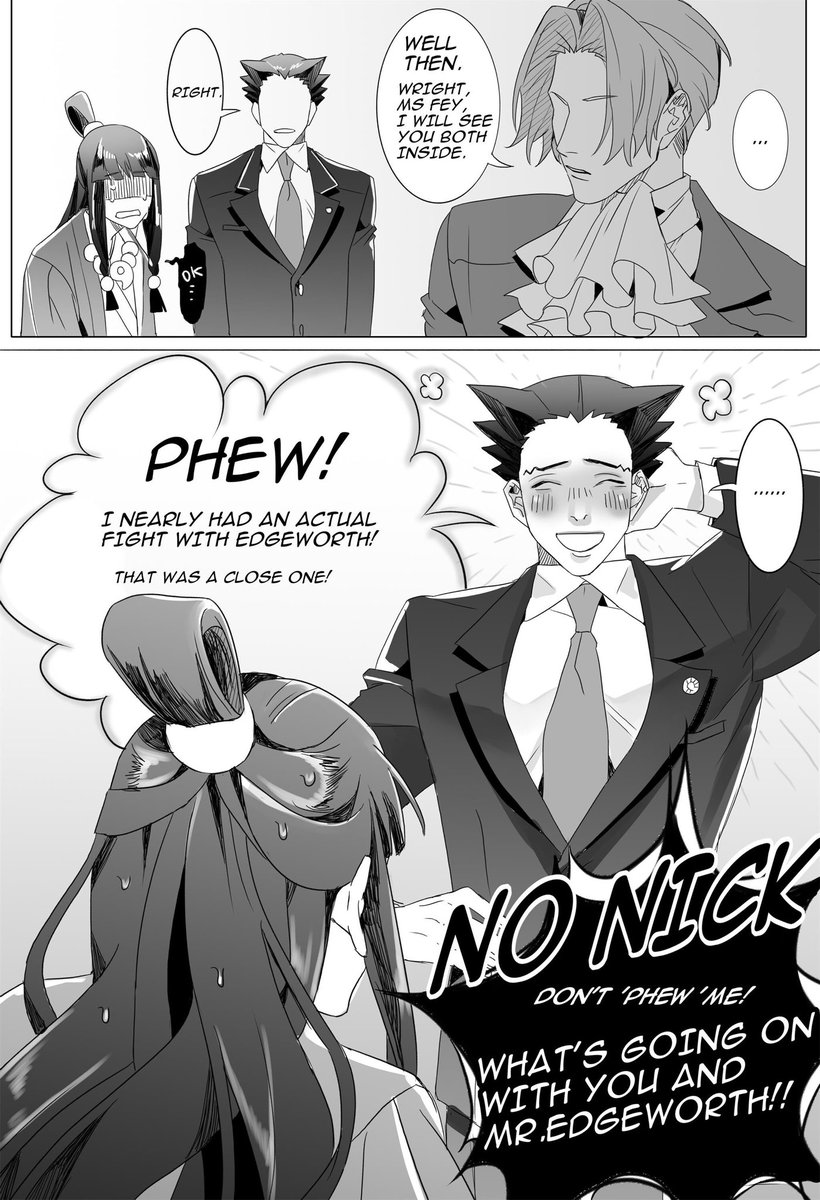 How Maya found out (2/2) #AceAttorney #wrightworth #narumitsu #ナルミツ