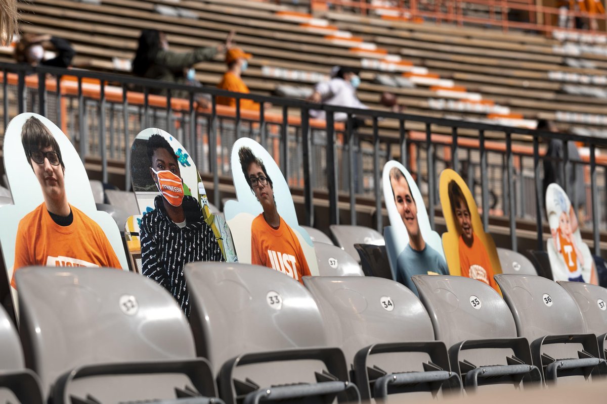 Disappointed not to be able to host an in-person gameday experience for our fans at <a href="/EastTNChildrens/">East Tennessee Children's Hospital</a> this year. But we still wanted to give these VIPs the best seats in the house.

Cutouts representing more than 50 patients reside in our north endzone each gameday.