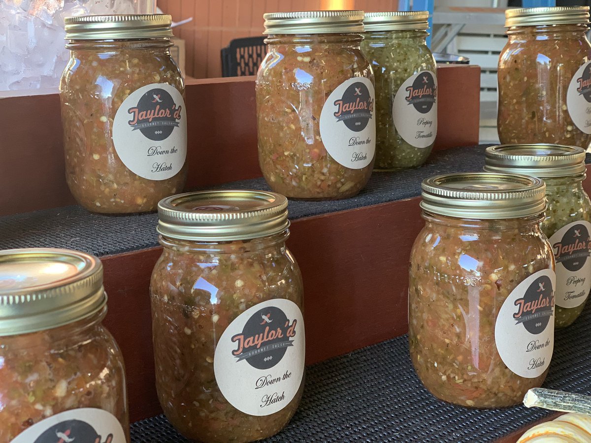 Happy Fall morning from the Grand Prairie Farmers Market! Today we have:
Mild Smokey, Un Poco Habanero, Peeping Tomatillo, Mango Habanero, Fire in the Hole, I Dream of Creamy Jalepeño, and Holy Sheet! Come see all the market has to offer!