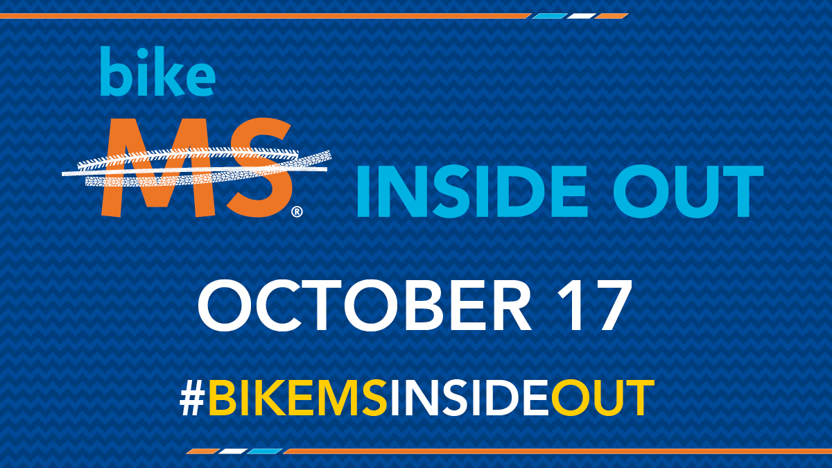 mssociety's tweet photo. Join us for Bike MS: Inside Out! This live broadcast will feature amazing stories and focus on the mission: a world free of MS. Come get inspired and celebrate with us. The broadcast starts at 10AM ET. Watch here: https://t.co/ARmZOE3W2b. #BikeMS #BikeMSInsideOut https://t.co/UW0xc5szWj