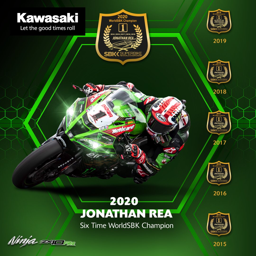Kawasaki Racing EU on Twitter: "@jonathanrea SIX TIME WORLD CHAMPION !!!!!! / Twitter
