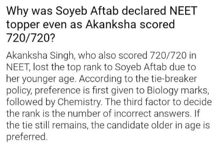SattarFarooqui's tweet image. #SignOfSuccess 

Congratulations #Akansha another topper in #NEET2020result with a perfect score of 720/720....