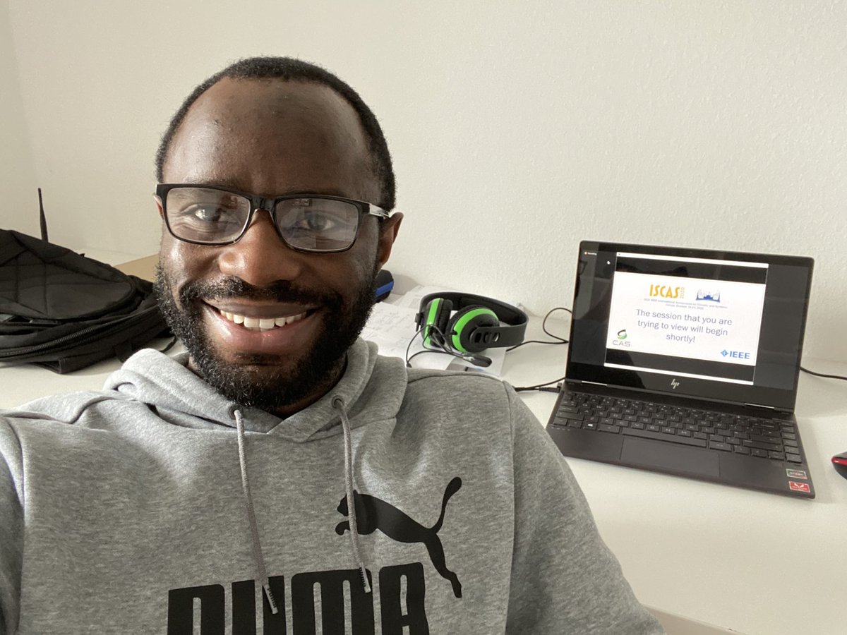 mo_blessed_one's tweet photo. Ready for @IEEEISCAS weekend. First time chairing a session. Also presenting on a cool power amplifier topology. #ISCASSelfie https://t.co/n5tQmXuy6P