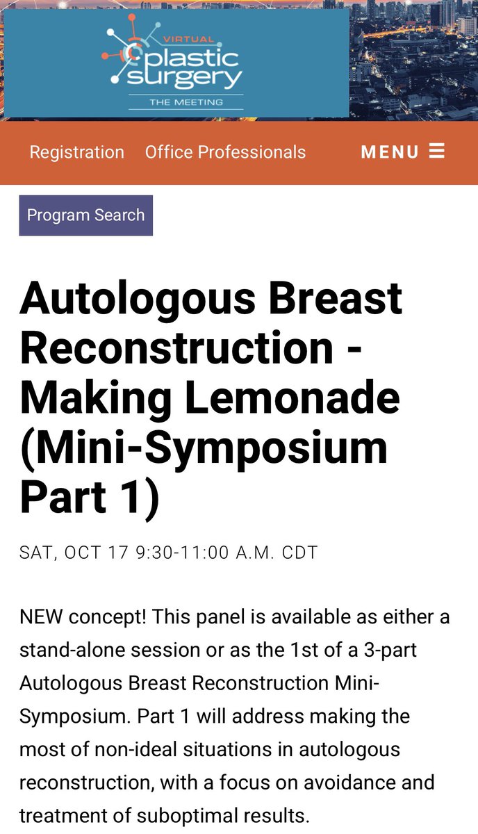 drchrysopoulo's tweet photo. Join #PSTM20 shortly, 9.30-11am CST for the 1st of a 3-part Autologous #BreastReconstruction Mini-Symposium. Part 1 will address making the most of non-ideal situations in autologous reconstruction, with a focus on avoidance and treatment of suboptimal results. #BreastCancer https://t.co/yMuPXyApFQ