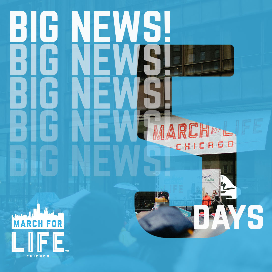 Get ready for a big announcement on October 22! marchforlifechicago.org/rsvp #MarchForLifeChicago #LovinLife #ProLife