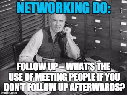 moneymouth's tweet image. Always follow up #pronetworking #marketing