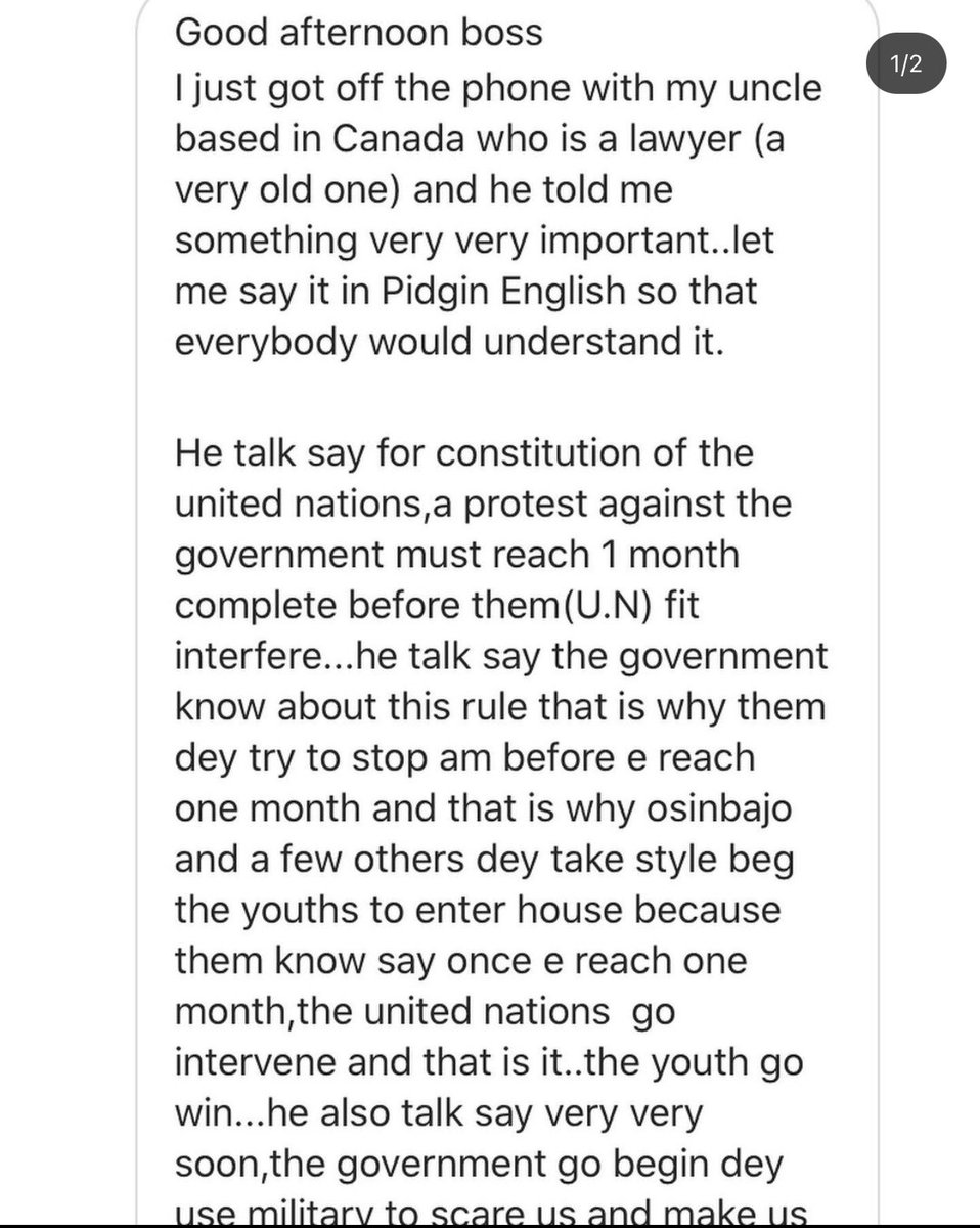 Guys take a look at this...we can't back out now!
#EndSARS #ReformTheNigeriaPolice #ArrestSSRKillersNow #EndInsecurityInNigeria