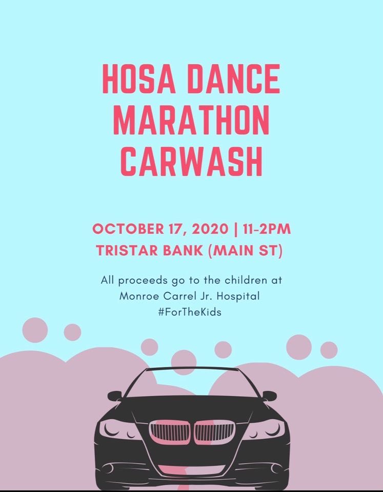 hosa_summit's tweet photo. car wash today and tri star bank!! come support dance marathon and the kids at monroe carrel jr hospital!! https://t.co/CYwSOqotHG