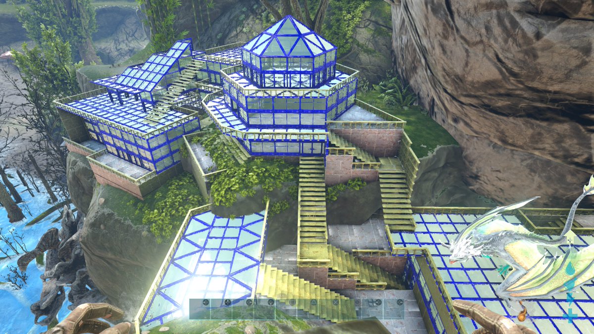 Adjust San クリスタルアイルズ 景色を楽しむ拠点 城やら以外もありますの Ark建築 Ps4share