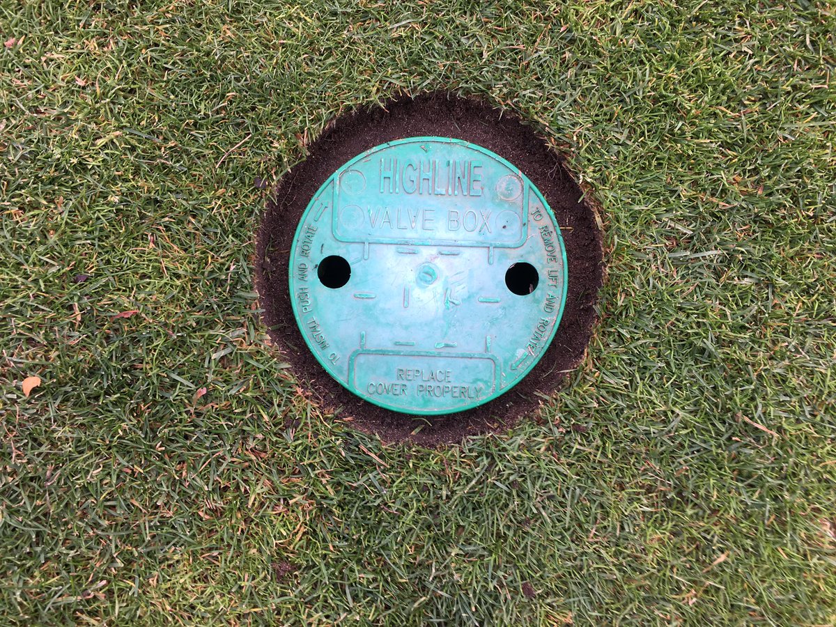 benjpfeffer's tweet photo. Being prepared!! Irrigation blowout 2 weeks away @FoxRunGolfLinks. Using my time now to trim all quick coupler (QC) valves at tees / fairways / greens for easier locating come time of blowout!! https://t.co/5VVpjlZABI