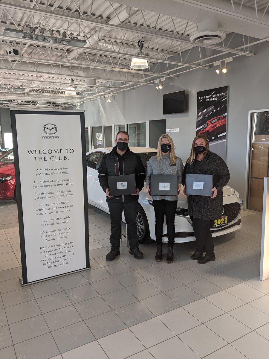 Congratulations to Jeff, Sylvia and Tonya for achieving the prestigious Gold award from Mazda Canada.

#MAZDA #AngevaareMazda #MAZDACANADA

Go Team Angevaare!