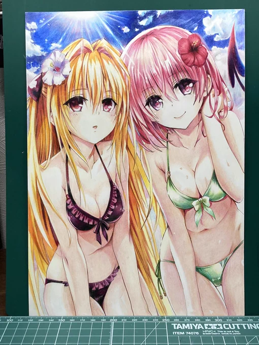 ToLOVEるの闇モモ、完成しました!
肌面積多すぎwww

#ToLOVEる #色鉛筆 #模写 