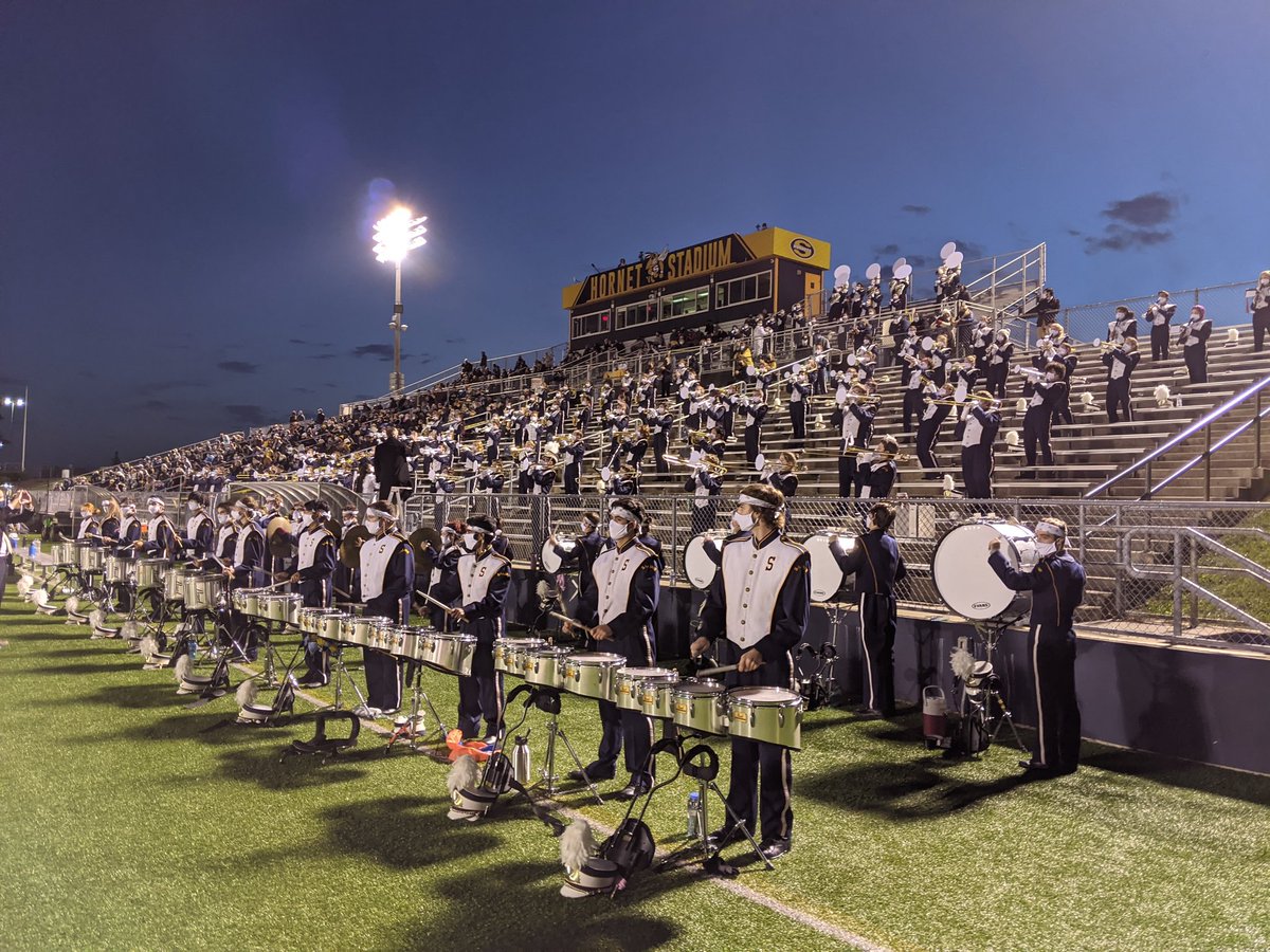 The Saline Marching Band cheering their SEC Red champion football team onto a 63-0 victory last night!