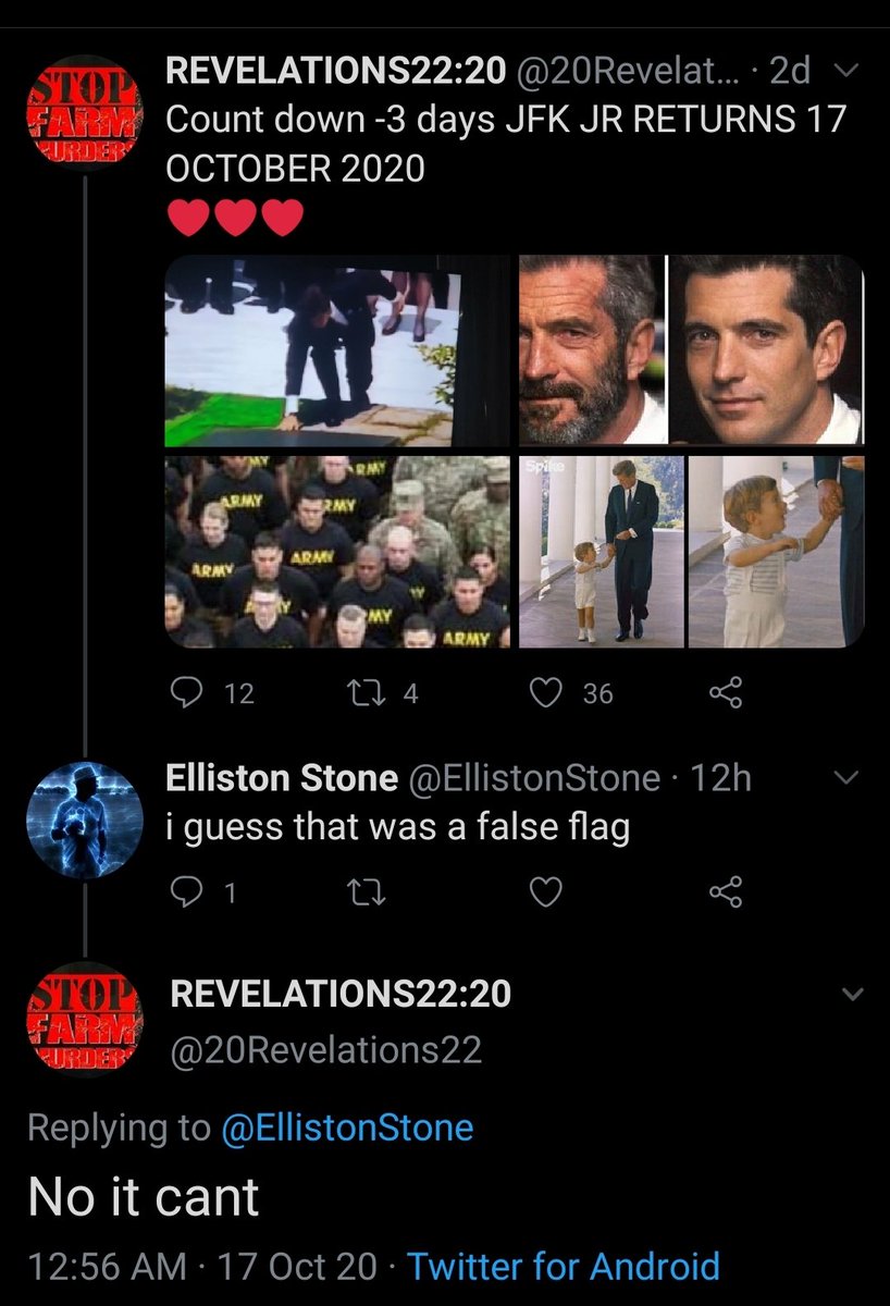 Big day in the "JFK Jr lives" sect of QAnon as the man himself is expected to reveal himself and replace Pence as Trump’s running mate at the Dallas rally.