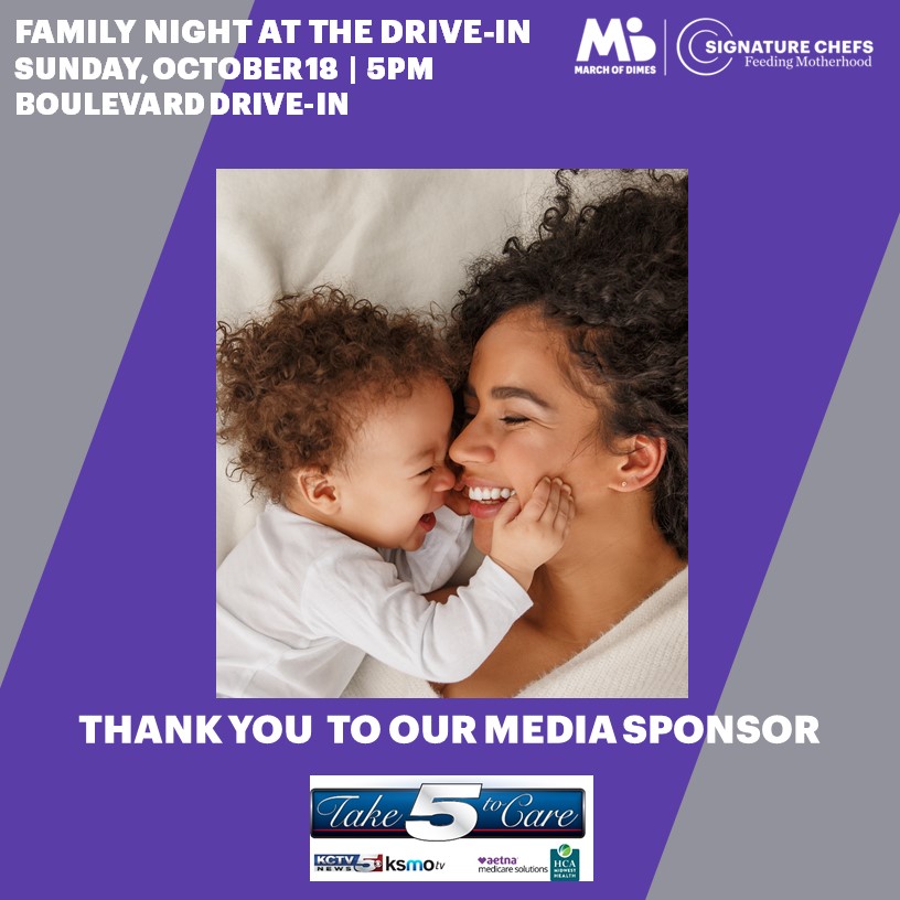 Thanks to our media partners at KCTV5 for hosting Signature Chefs Chairs, Trey &amp; Rebecca Bowen of Superior Bowen, to talk about Family Night at the Drive-In. We hope you can join us tomorrow at the drive-in. Visit signaturechefs.org/kansascity for tickets.  kctv5.com/take_5_to_care…