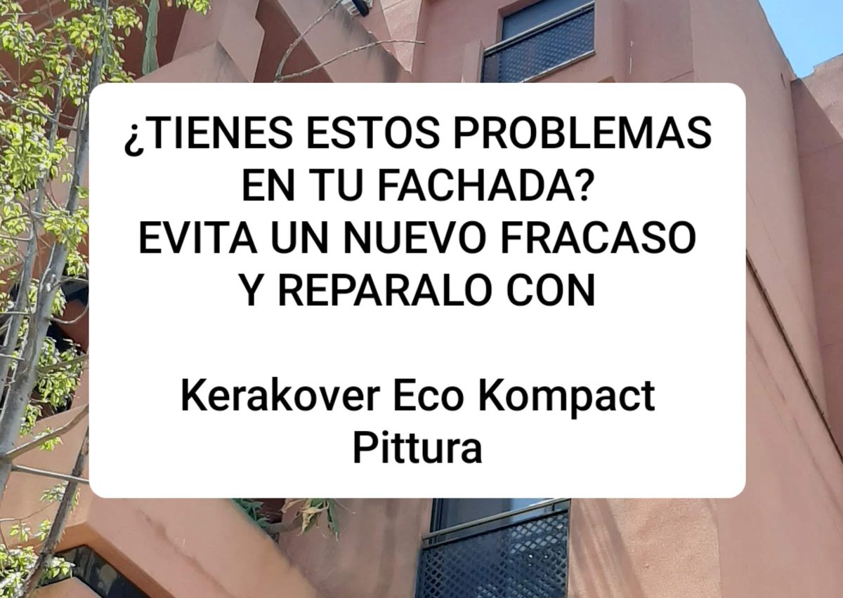 KerakollMiguelC's tweet photo. #Kerakover Eco #Kompact #Pittura
Solución de acabado para intervenir sobre fachadas realizadas con morteros #monocapa con decoloración, con mohos y algas. Eel caso de zonas deterioradas se utilizara previamente #Rasobuild Eco Top Fino y #Rinforzo V50.
https://t.co/DKfUoAloJN https://t.co/SaNwXctSBu