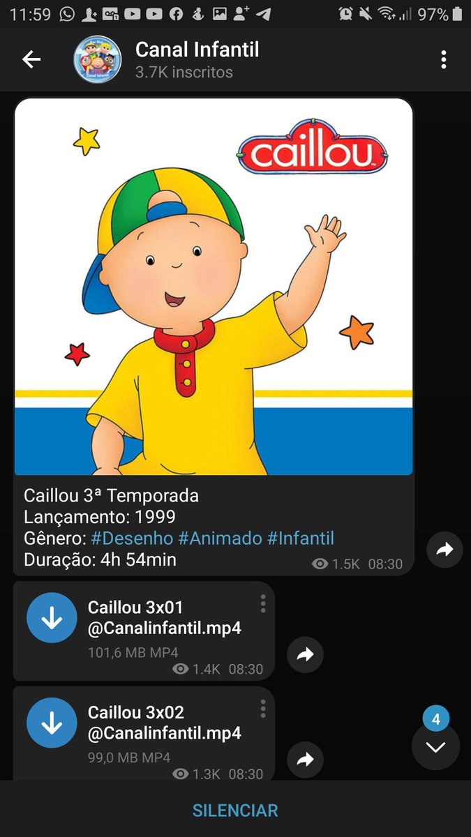 16°;  @CanalinfantilE por último um canal infantil pra você que ainda gosta de desenhos antigos e que fez parte da sua infância, ou pra você que tem filho e não tem uma televisão com diversos canais de desenhos pra ele assitir.