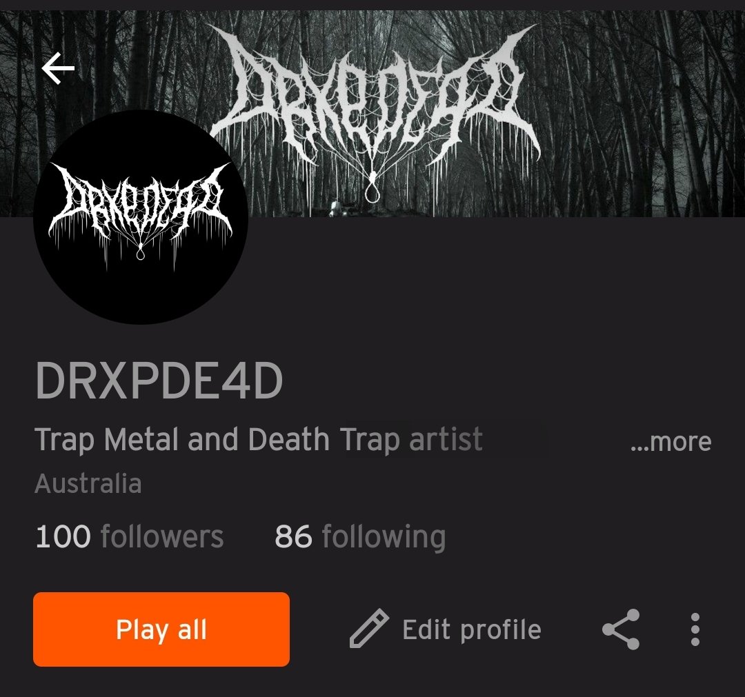 Thanks for 100 on Soundcloud 🖤