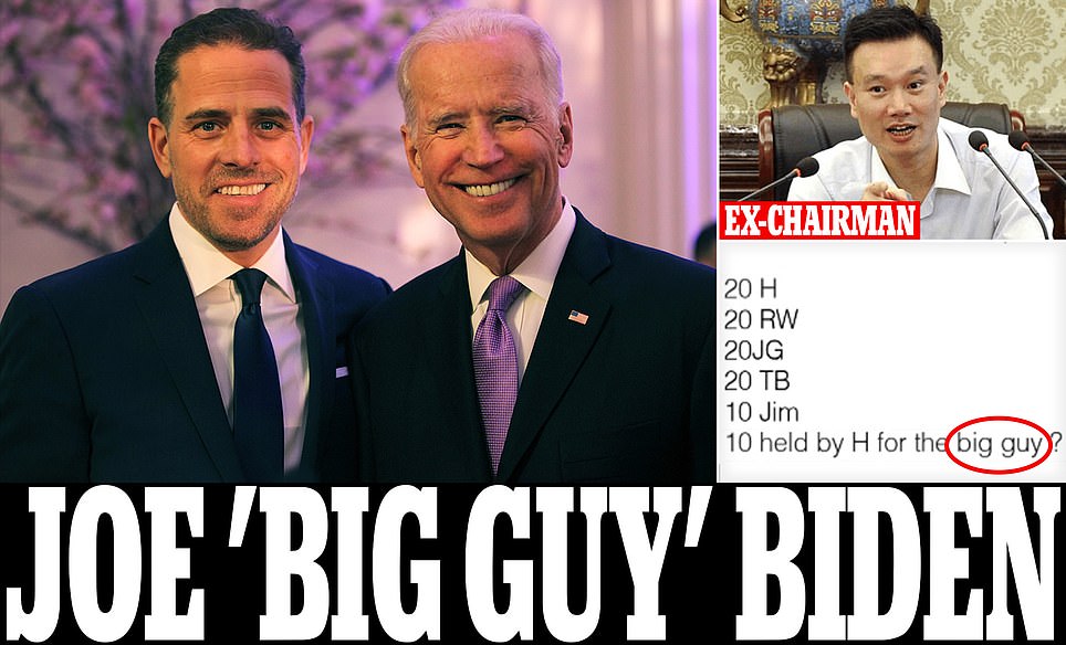 Daily Mail US on Twitter: "Hunter emails identify Biden as 'the Big Guy'  who would receive 10% share in deal with Chinese energy firm, report says  <a href=