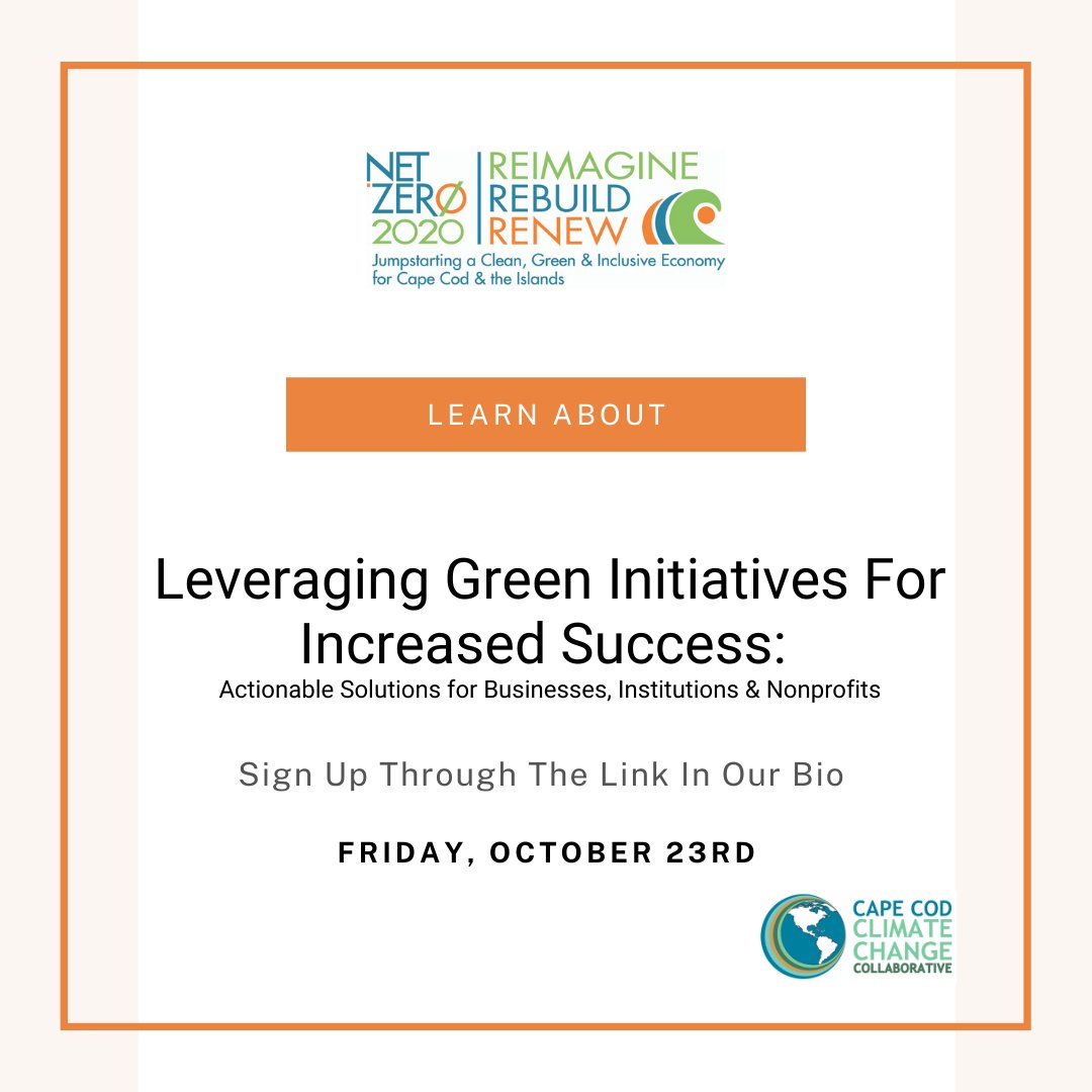 MassClimate's tweet image. Wondering what the #NetZero2020 tracks are? Look below for track #2!

Track B focuses on Green Toolkits for Business Success!

Have you registered for the virtual #NetZero2020 conference? Sign up today to kickstart a #NetZero future!

Registration link: whova.com/portal/registr…