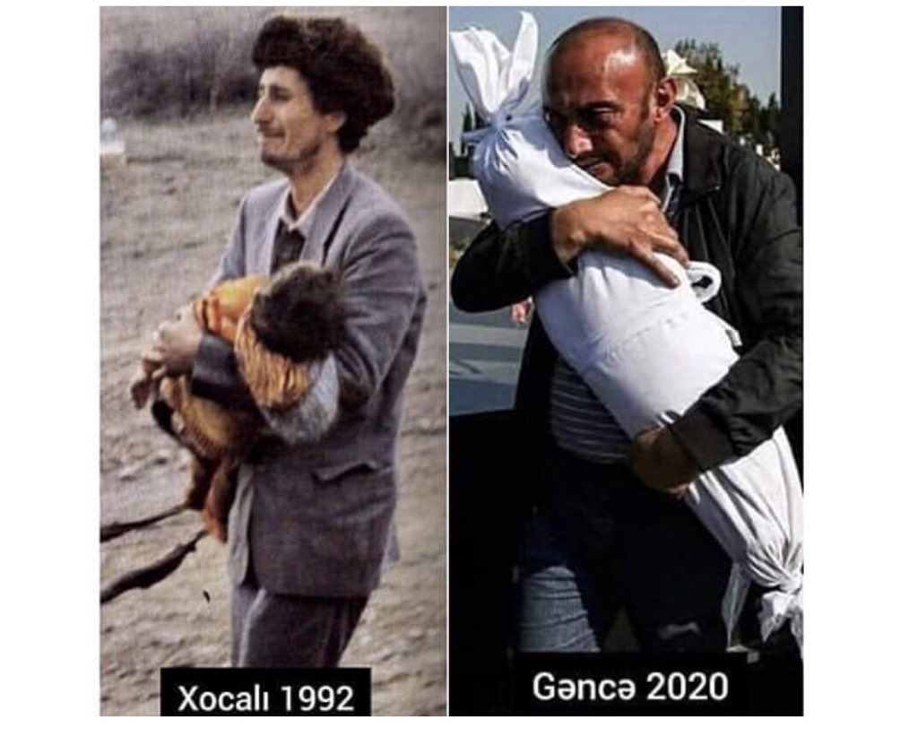 Senemmm01's tweet photo. Same pain,same enemy,different years...
#StopArmenianTerrorism 
#PrayForGanja 
#GanjaCity https://t.co/U6BDRayTnS