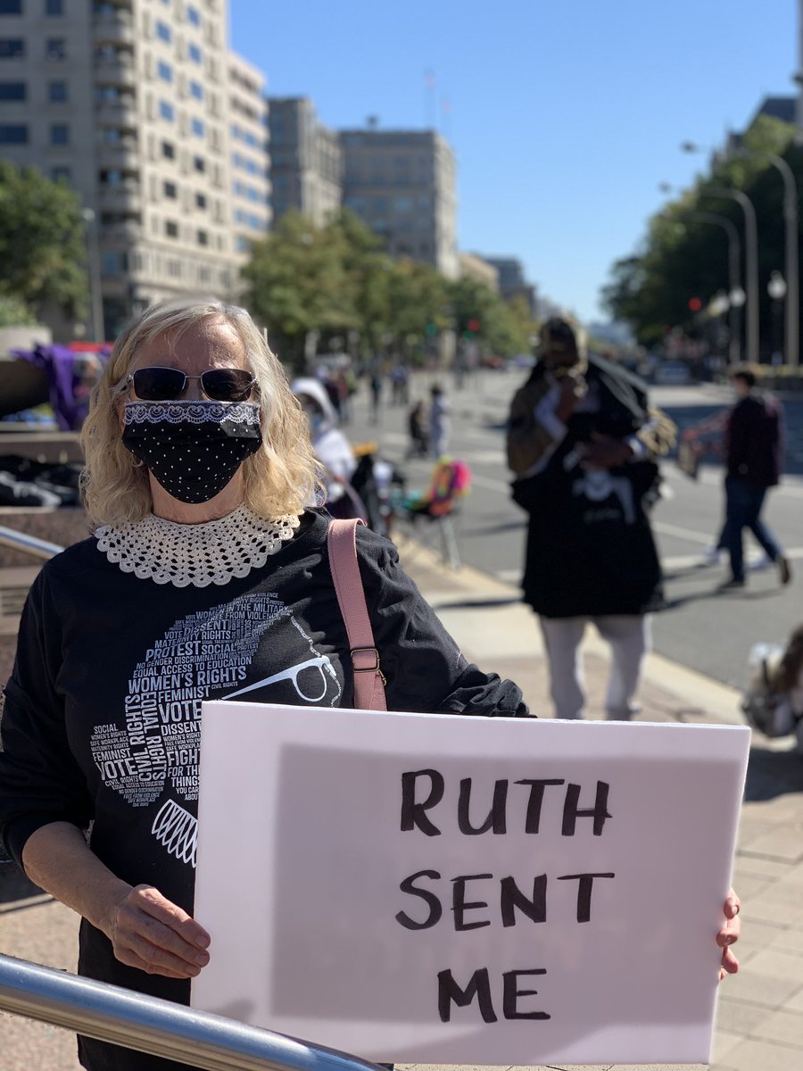 Seeing A LOT of  #RBG signs and outfits at the  #WomensMarch2020  @wusa9